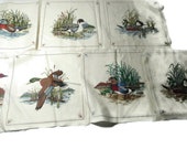 VTG Cotton Quilt Pre-Printed 8 quot x8 quot Panel Squares Duck Picture Book Patches