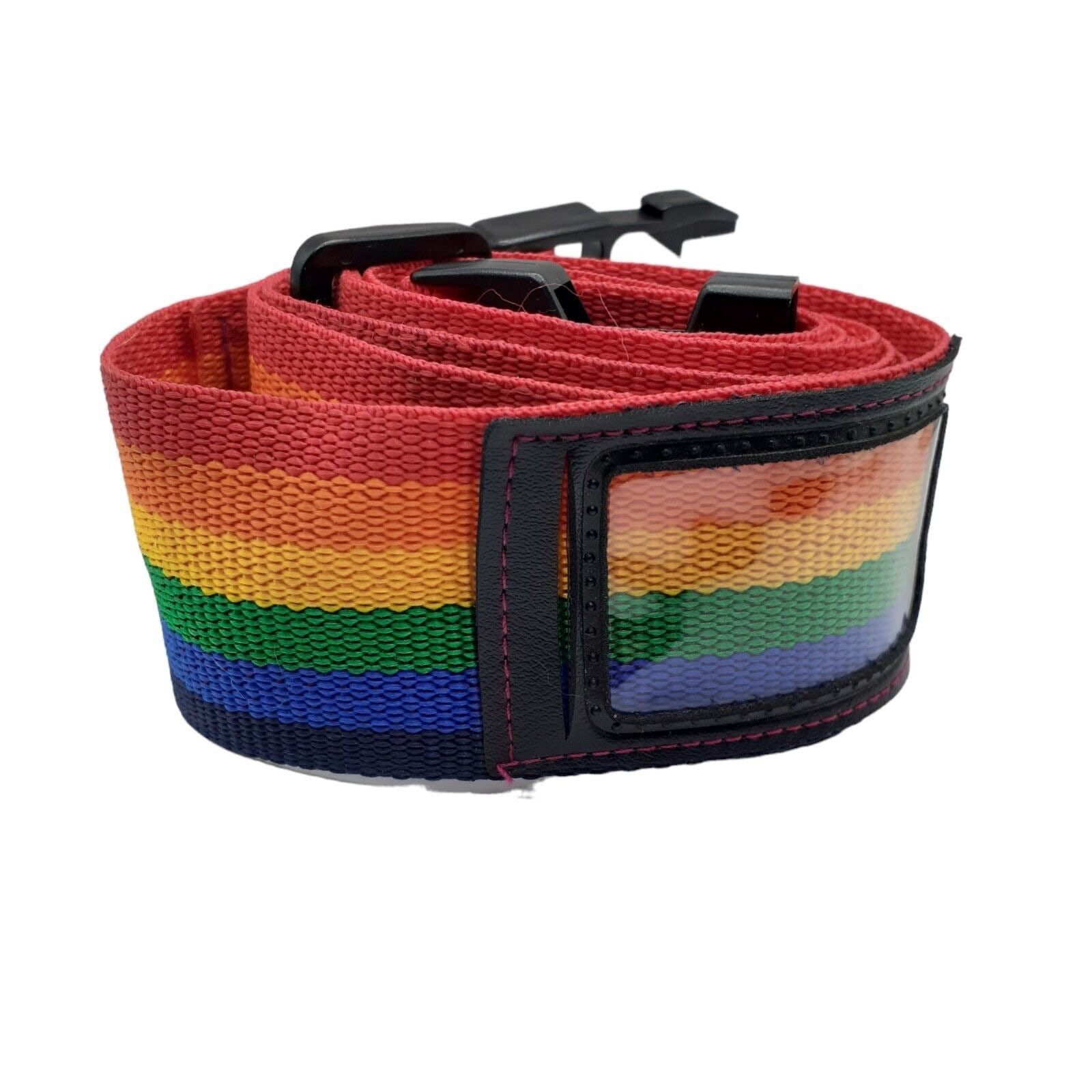 1pcs Adjustable Rainbow Luggage Belt Suitcase Strap for Safe Travel Baggage  Tie Down Belt Accessories 