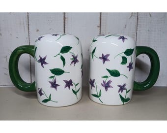 WAVERLY Garden Room Sweet Violets Salt & Pepper SHAKERS 3.5" Floral