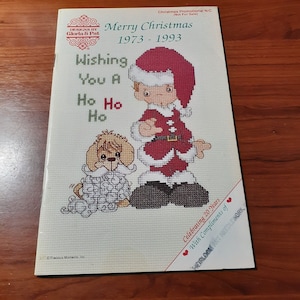 Precious Moments Merry Christmas 1973 - 1993  Cross Stitch by Gloria & Pat