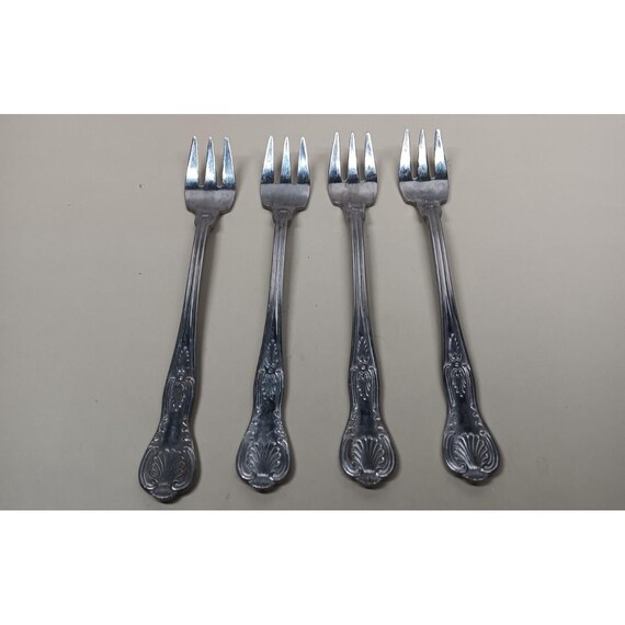 Capco Silverplate Short Tine Forks Japan Cocktail Seafood Oyster