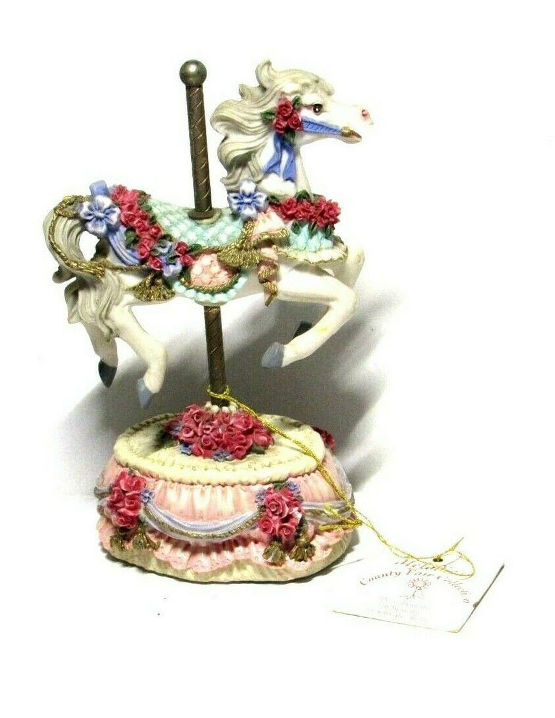 Music Box Carousel Horse Merry Go Round Song Yesterday Etsy