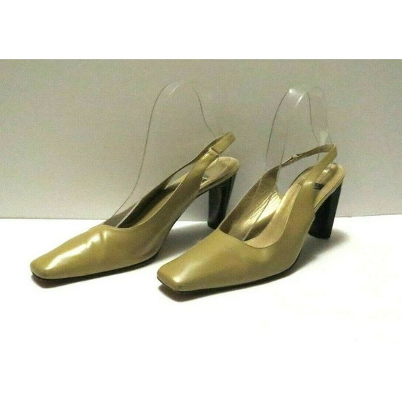 VTG Stuart Weitzman Slingback Heels Pointy Square… - image 5