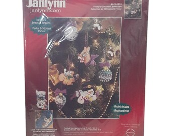 Janlynn Frostys Christmas Ornaments Collection Craft Kit to Make Felt Sequins
