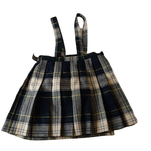 VTG Macnaughtons of Pitlochery Scotland Wool Tartan Dress Gordon Skirt Kilt 12