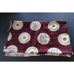Cotton Sewing Fabric Real Wax Print Asian Circle Mandalas  1 - 7/8 yd x 42"