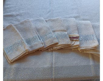 Dohrmann's luxe linnen tafelkleed 9 servetten onderhoudend 105 x 36 inch