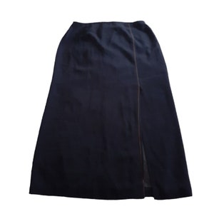 Vintage Norton McNaughton Lined Maxi Skirt Black 14 Orchestral Member Formal