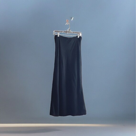 Jupe Maxi Ann Taylor Loft Noire Taille 8 - Taille Haute Velours - Occasion