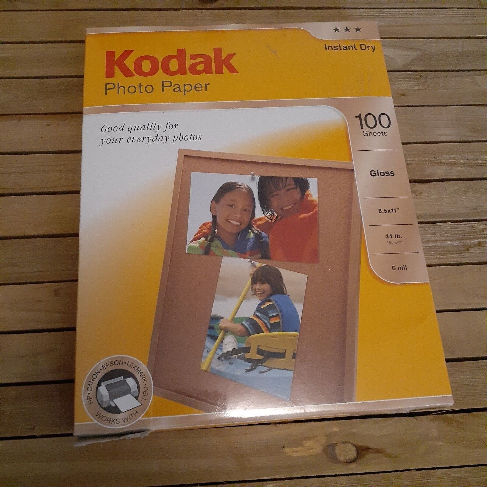 Kodak Photo Paper, 8 mil, 8.5 x 11, Glossy White, 50/Pack