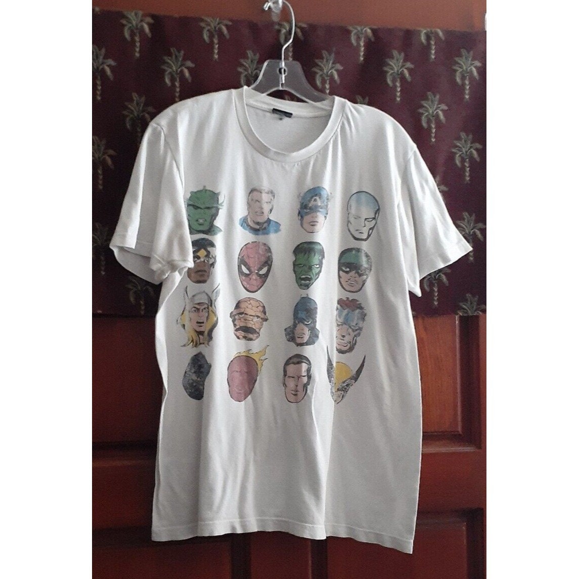 Marvel Avengers Faces T-Shirt Uomo – Prodotto Ufficiale In Cotone (90% Cotone, 10% Poliestere) - 3