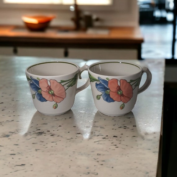 ヴィンテージ ビレロイ ボッホ ドイツ アマポラ オレンジ ブルー