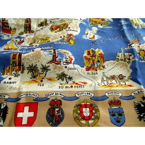 VTG Europe Nappe souvenir de pays Monuments Suède Portugal Danemark