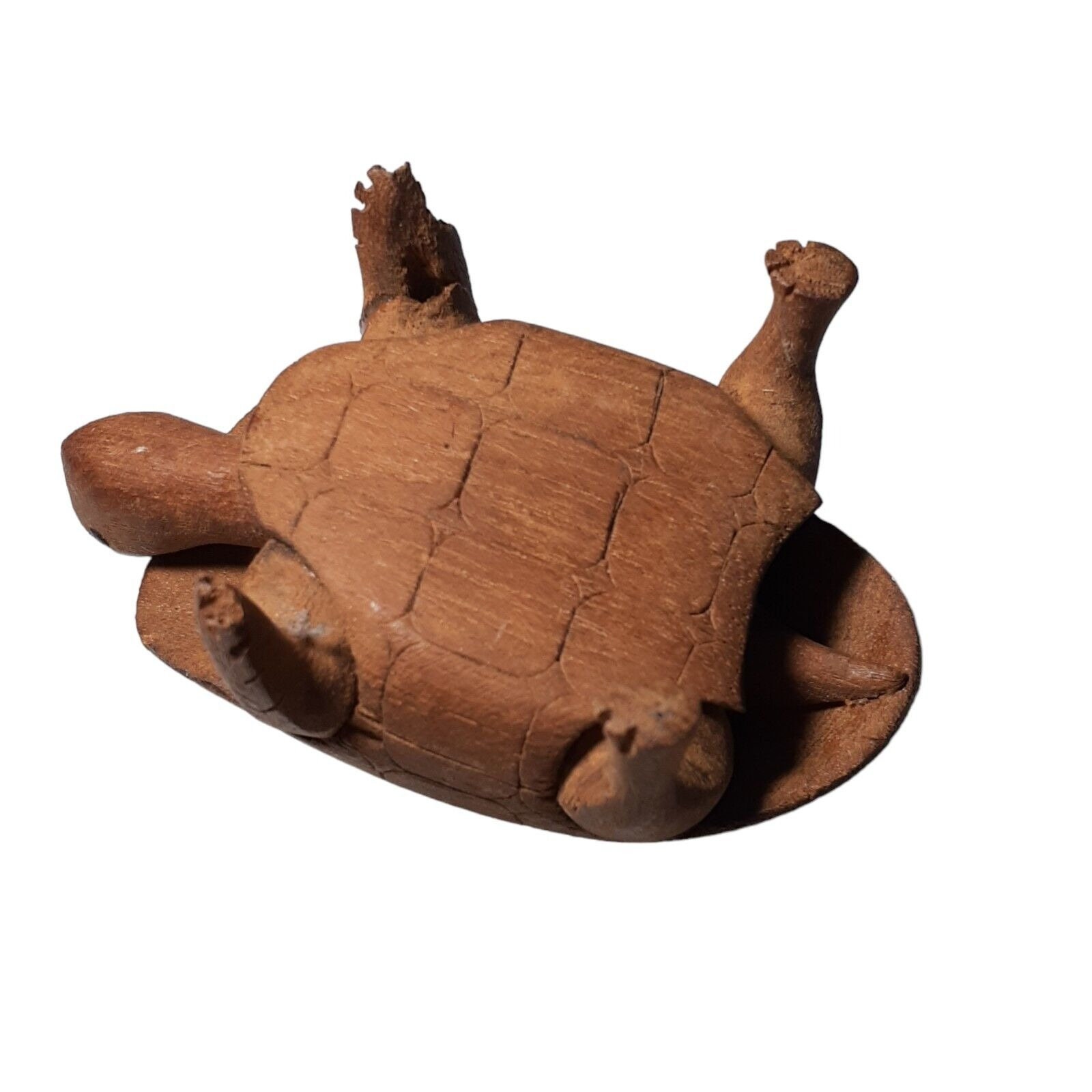 Tabouret Enfant Tortue En Bois Vintage - Avec Marchepied, Beige, 14x6x6 Pouces