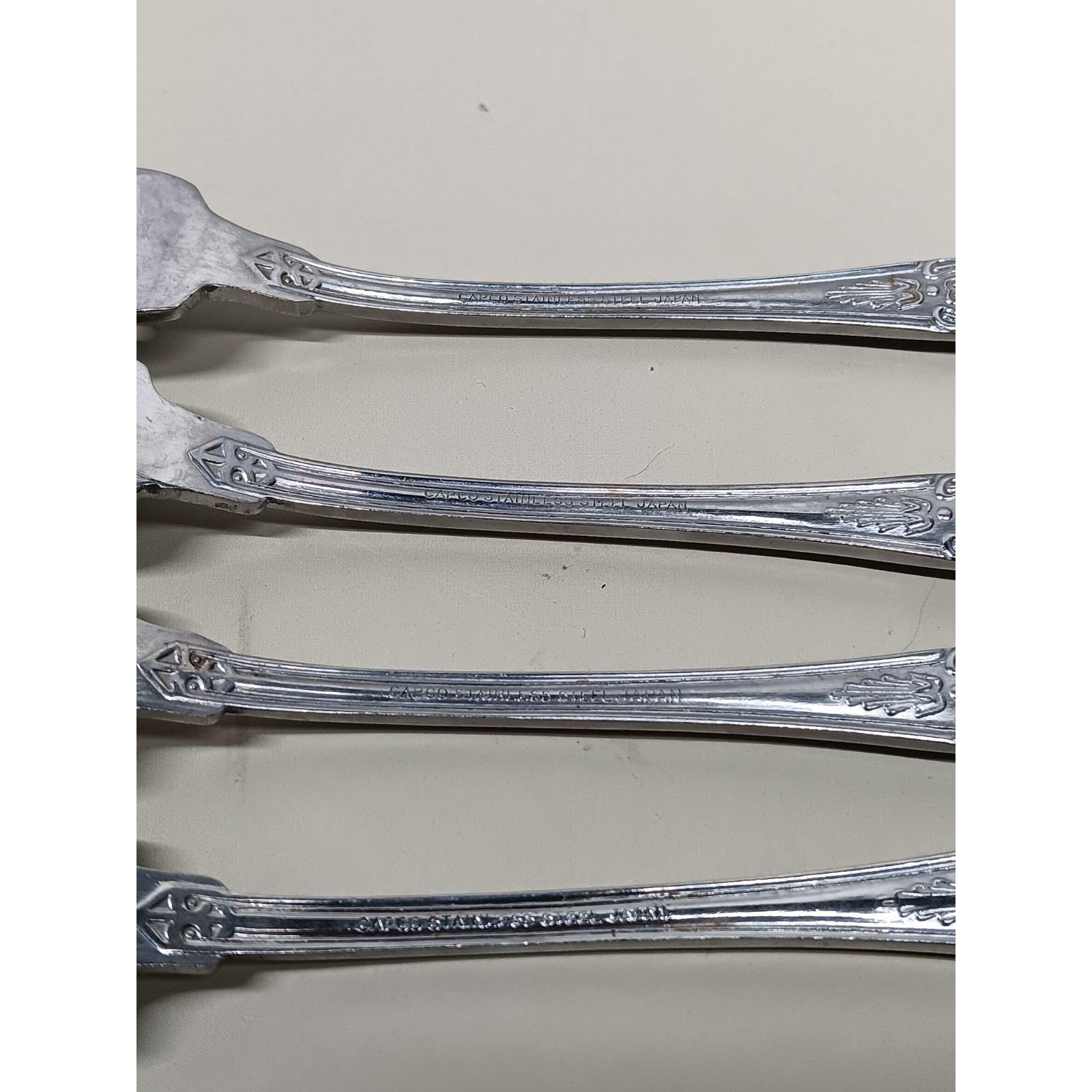 Capco Silverplate Short Tine Forks Japan Cocktail Seafood Oyster