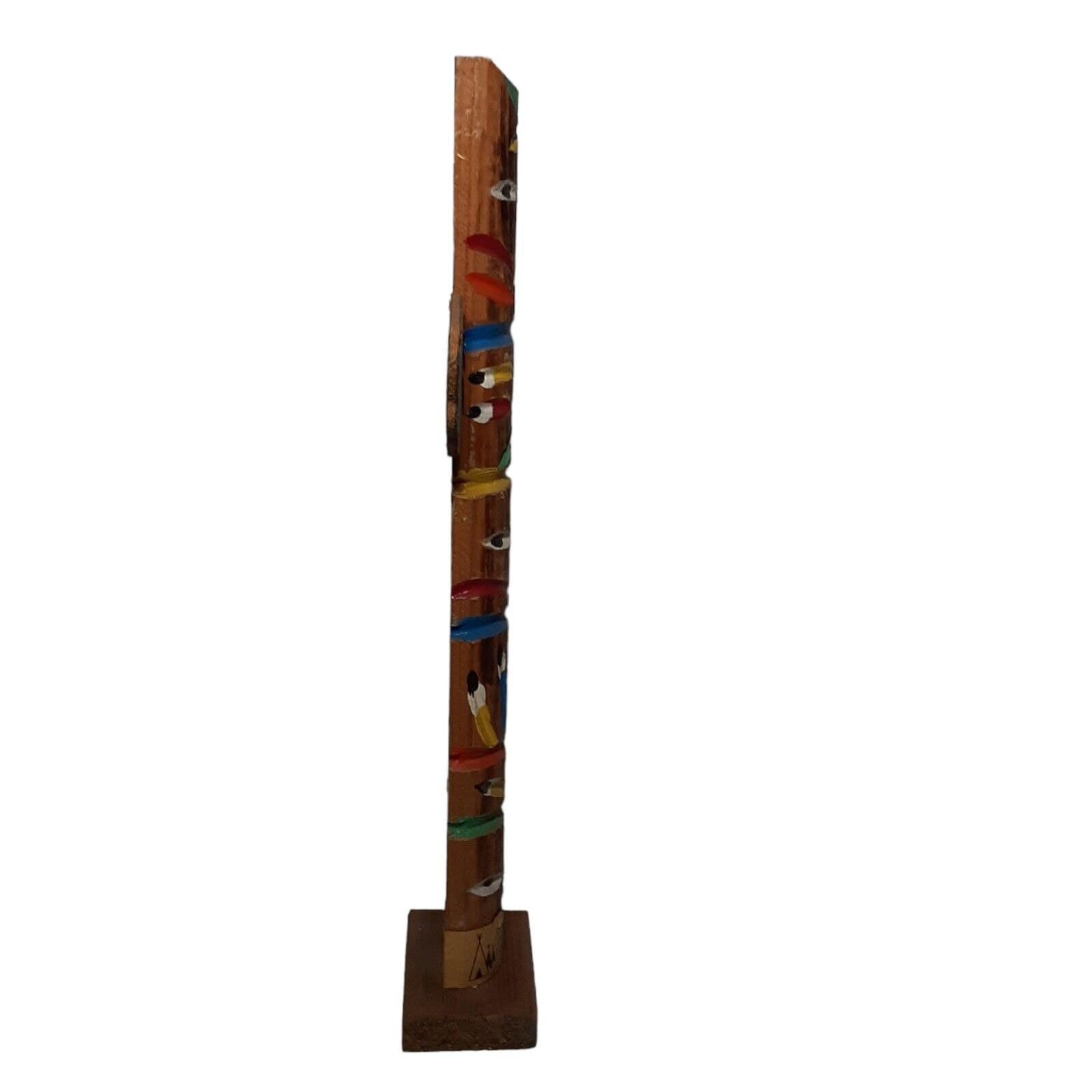 Chippewa Souvenir Tabletop Totem Pole Hand Painted United States