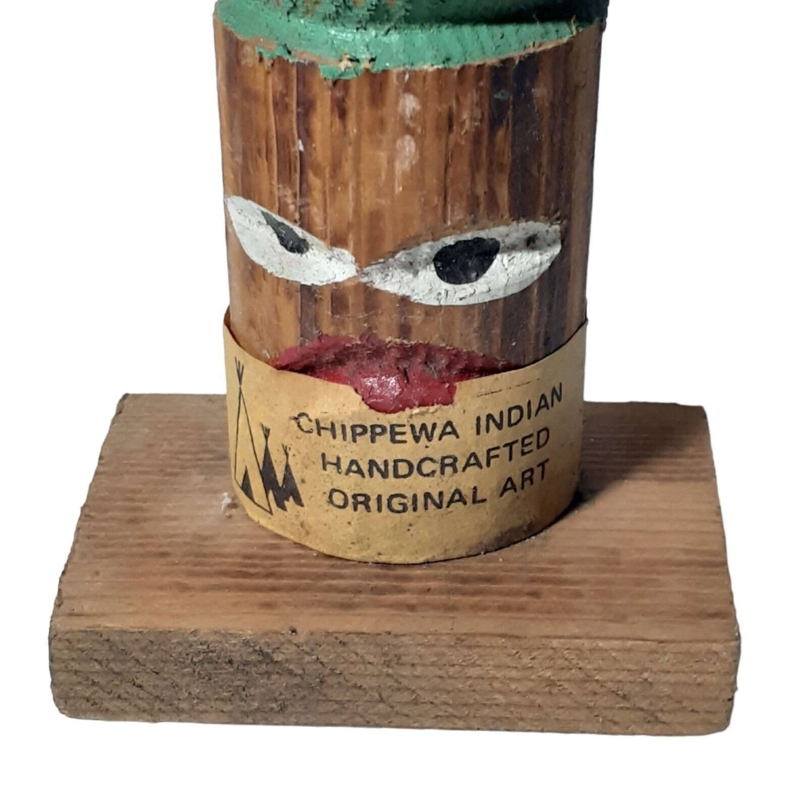 Chippewa Souvenir Tabletop Totem Pole Hand Painted United States
