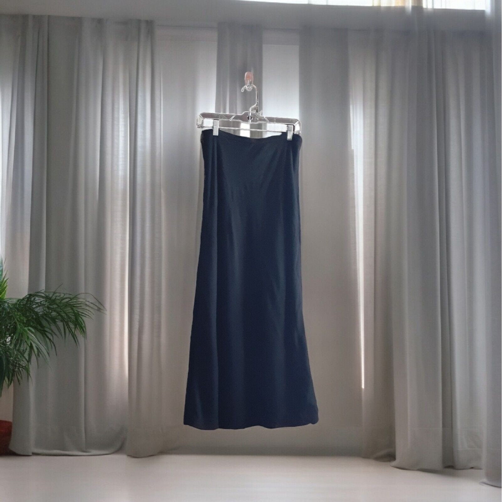 Jupe Ann Taylor Loft – Velours Floral Bleu Foncé – Taille L – Neuve Avec étiquettes