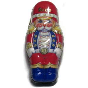 Vintage 1996 See's Candy NOTENKRAKER Tin Christmas Holiday Ornament