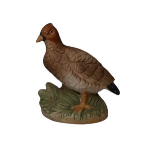 Partridge Quail Grouse Figurine Ceramic Christmas Bird 2.5&quot; tall