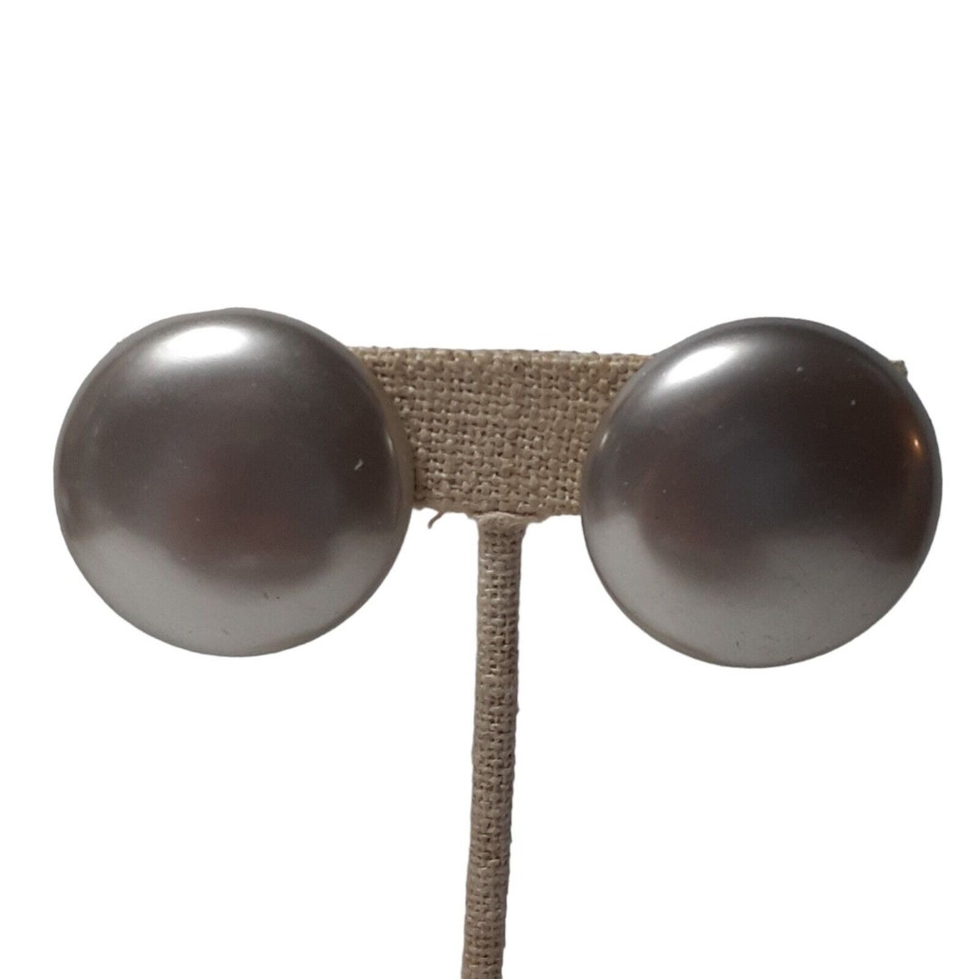 ヴィンテージ 1980 年代 イヤリング クリップオン シルバー パール