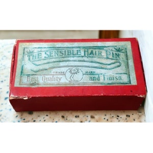 Haarspelddoosje De Sensible Haarspeld Rood met Blauw Label Viva Las Vegas jaren 50