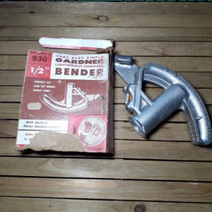Gardner No#930 Pipe Bender/ Conduit Bender/ 1/2&quot; Thinwall 3/4 Rigid/ Dual Levels