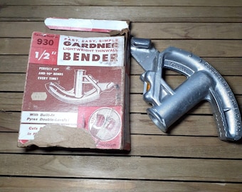 Gardner No#930 Pipe Bender/ Conduit Bender/ 1/2" Thinwall 3/4 Rigid/ Dual Levels