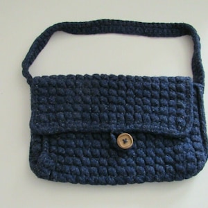 Zware garen haak hand gemaakte tas blauw handgemaakte nieuwe