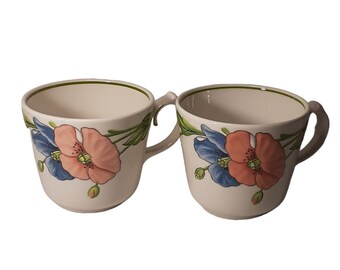 ヴィンテージ ビレロイ ボッホ ドイツ アマポラ オレンジ ブルー