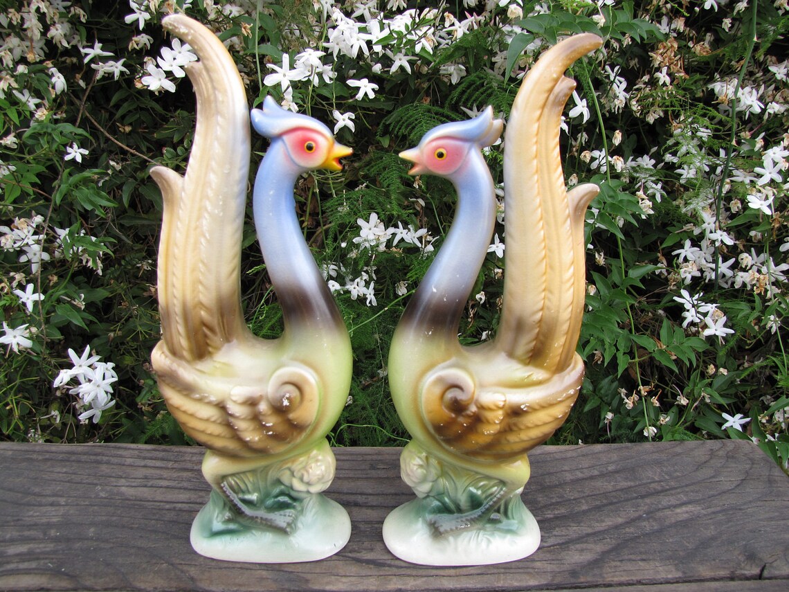 VTG Pacific Japan Bird Pair Figurines 10.5 Tall Etsy