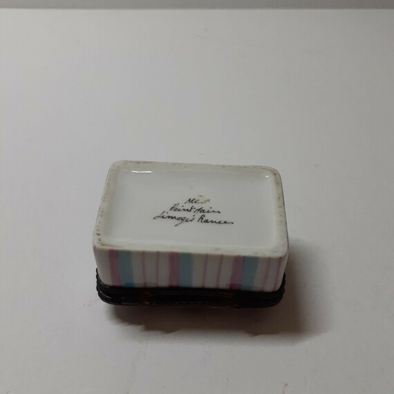 Trinket Box Signed Peint Main LIMOGES FRANCE Viol… - image 9