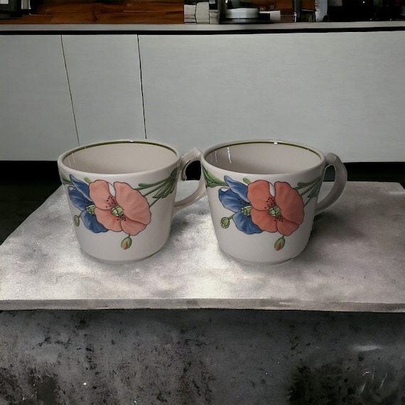 ヴィンテージ ビレロイ ボッホ ドイツ アマポラ オレンジ ブルー