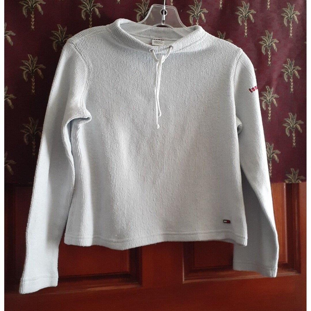 Tommy Hilfiger Tommy Jeans Crewneck Crop Ribbed Sweater Powder Blue ...