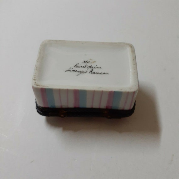 Trinket Box Signed Peint Main LIMOGES FRANCE Viol… - image 5