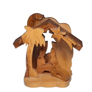 Handgemachte Holzornament Krippe aus Bethlehem Heiliges Land Souvenir