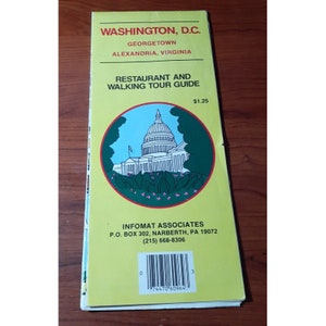 Ephemera Washington DC Georgetown Alexandria Restaurant Rundgang 1981