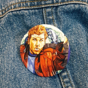 Starlord Art/ chris Pratt/ star lord/ guardians of the galaxy/ Print/ Pin/ BUTTON/badge