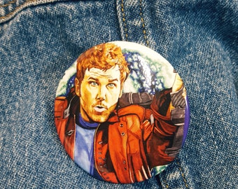 Starlord Art/ chris Pratt/ star lord/ guardians of the galaxy/ Print/ Pin/ BUTTON/badge