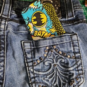 Pocket size, wallets, character, comicon