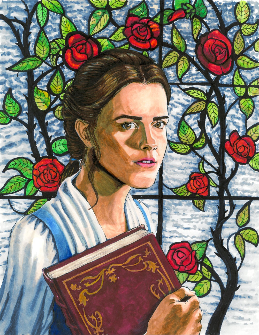 Belle Emma Watson Beauty And The Beast Art Print Etsy Australia