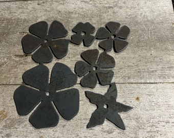 DIY Metal rose pattern pieces