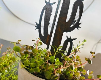Cactus Plant Stake Garden Stake Metal Decoration Plant Accessory
