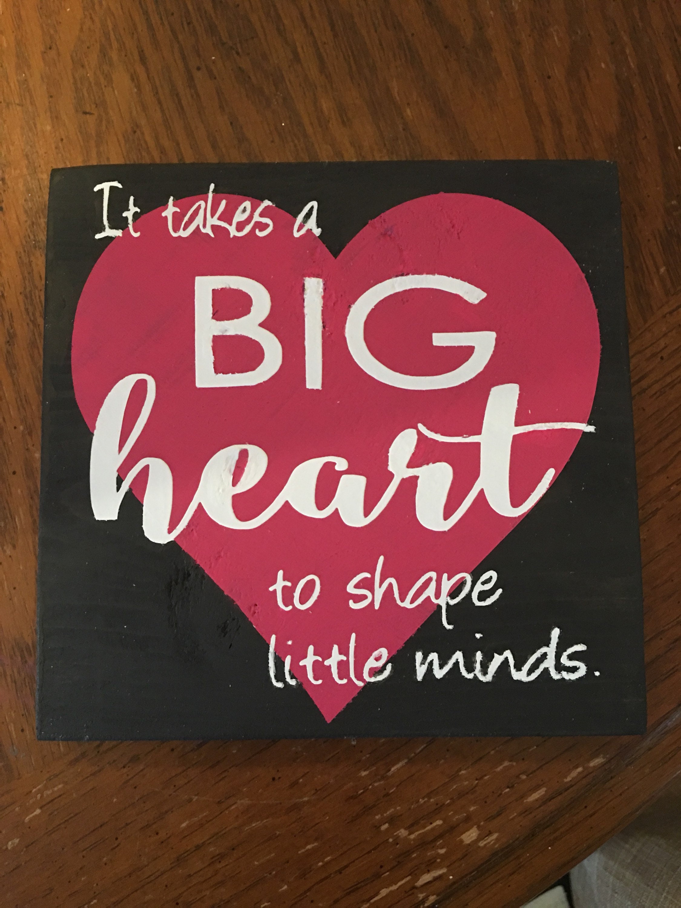 Teacher Appreciation It Takes A Big Heart to Shape Little Minds Poster for  Sale by TheMugsZone