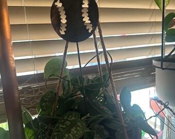Baseball Garden Stake Plant Stake Decoration Metal Plant Accessory