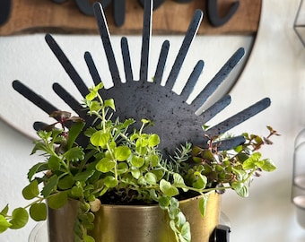 Sunrise Plant Stake Garden Stake Metal Decoration Plant Accessory