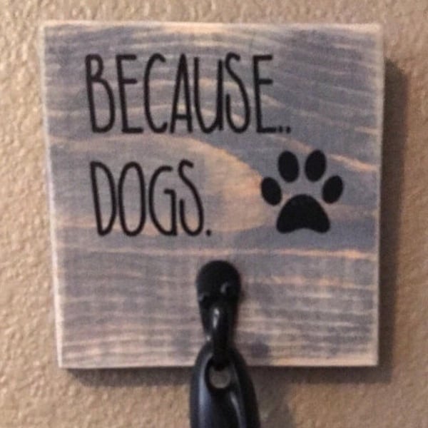 Because Dogs Lint Roller Sign Etsy