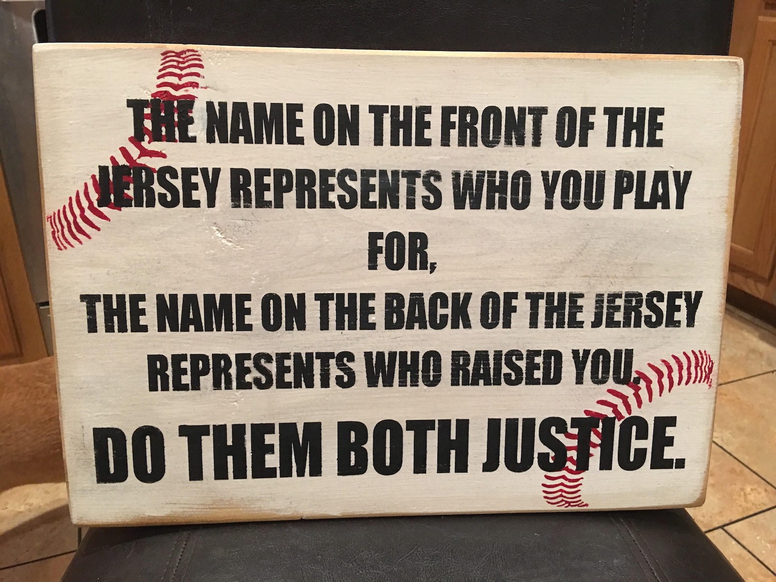 Baseball Sign/ Team Sign/ Motivational Sign/the Name on the Front of ...