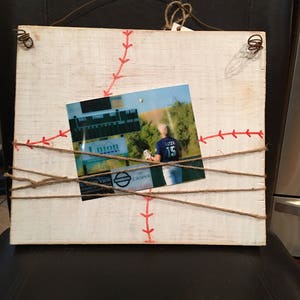 Baseball photo frame/ Distressed baseball / team photo