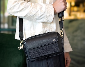 Leather Crossbody Bag, Personalised Leather Crossbody Bag